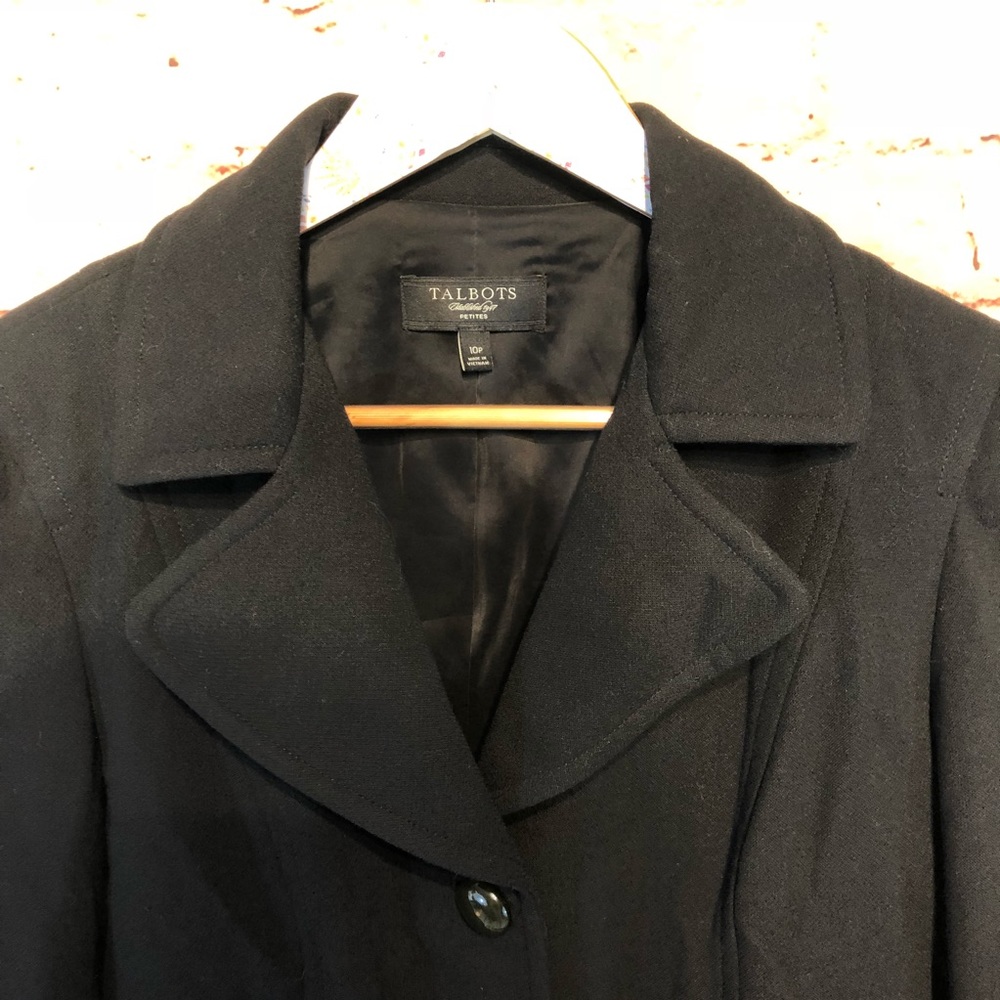 Talbots Two Button Black Short Jacket - Picture 4 of 8